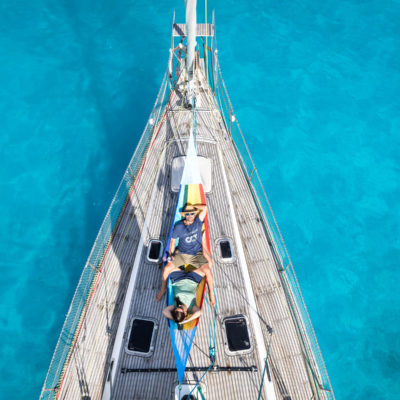 Christian Schiester performs during the Sail and Run projekt on the Seychelles,  February 28th, 2018